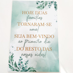 placa de casamento