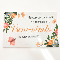 placa de casamento