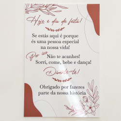 Placa de casamento